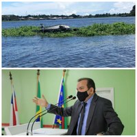 Massilon pede providências à Capitania quanto a barco naufragado no lago Macurany