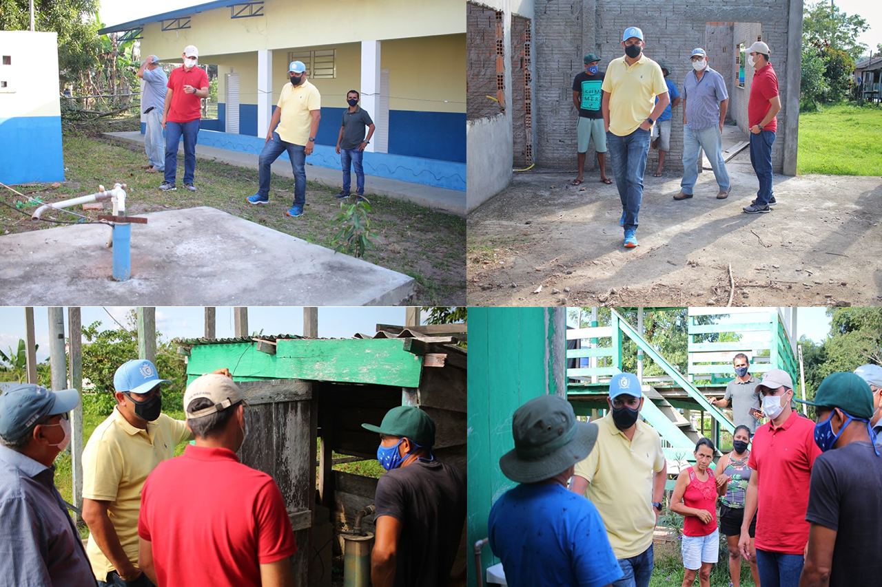 Presidente Mateus Assayag e Prefeito Bi Garcia vistoriam obras na Região do Aduacá