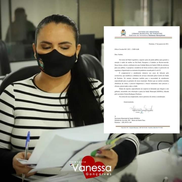 Vereadora Vanessa solicita UBS de referência para atendimento de grávidas 